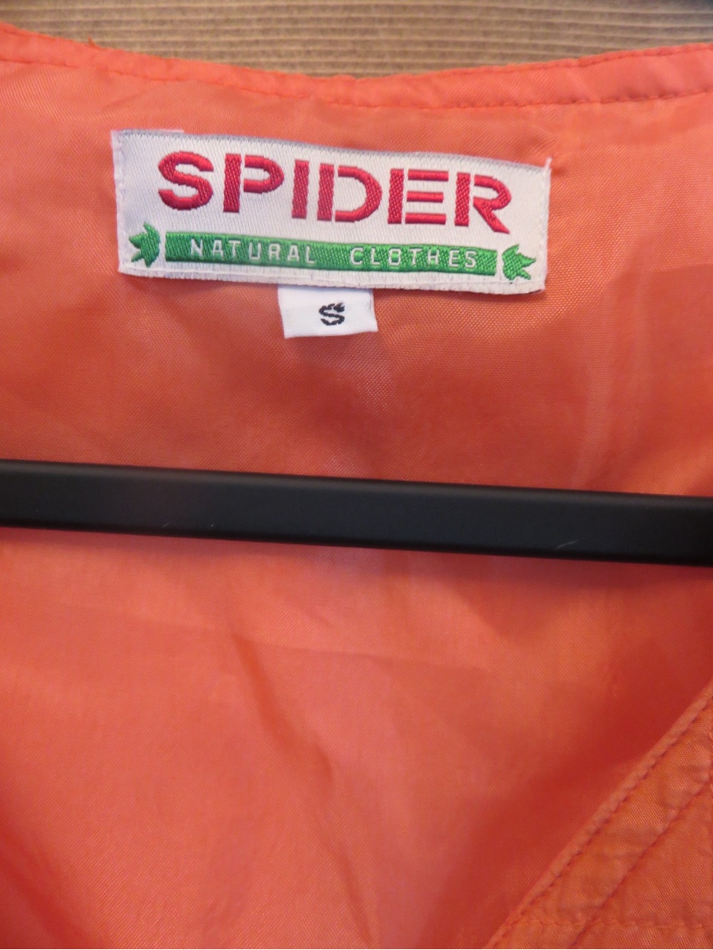 Vintage Spider 100% Silk Quilted Orange Vest Boho Cottagecore - Picture 7 of 11